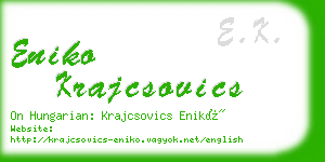 eniko krajcsovics business card